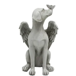 Angel Dog - Statue - Pet - Stone
