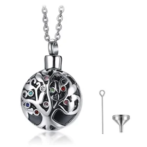 Stainless Steel Tree of Life - Necklace - silver