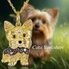 Exquisite Yorkshire Terrier Pendant Necklace – Elegant Pet Memorial Jewelry