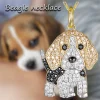 Exquisite Beagle Pendant Necklace – Elegant Pet Puppy Jewelry
