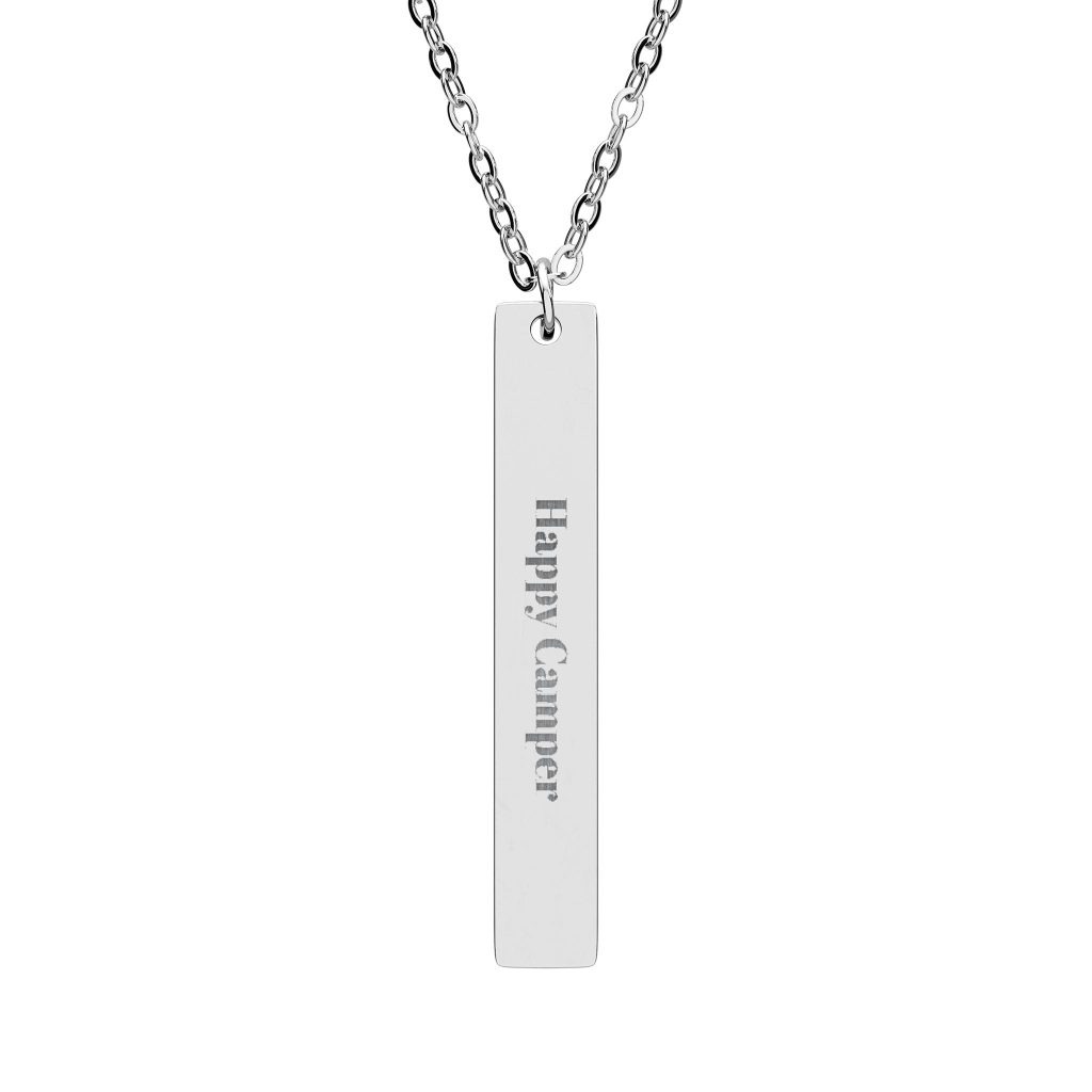 Vertical Bar Necklace (Engraving)