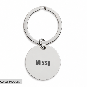 Stainless Steel Round Keychain (Engraving)