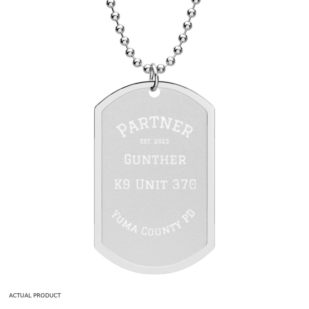 Dog Tag with Chain (Engraving)