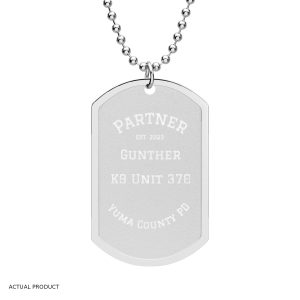 Dog Tag with Chain (Engraving)