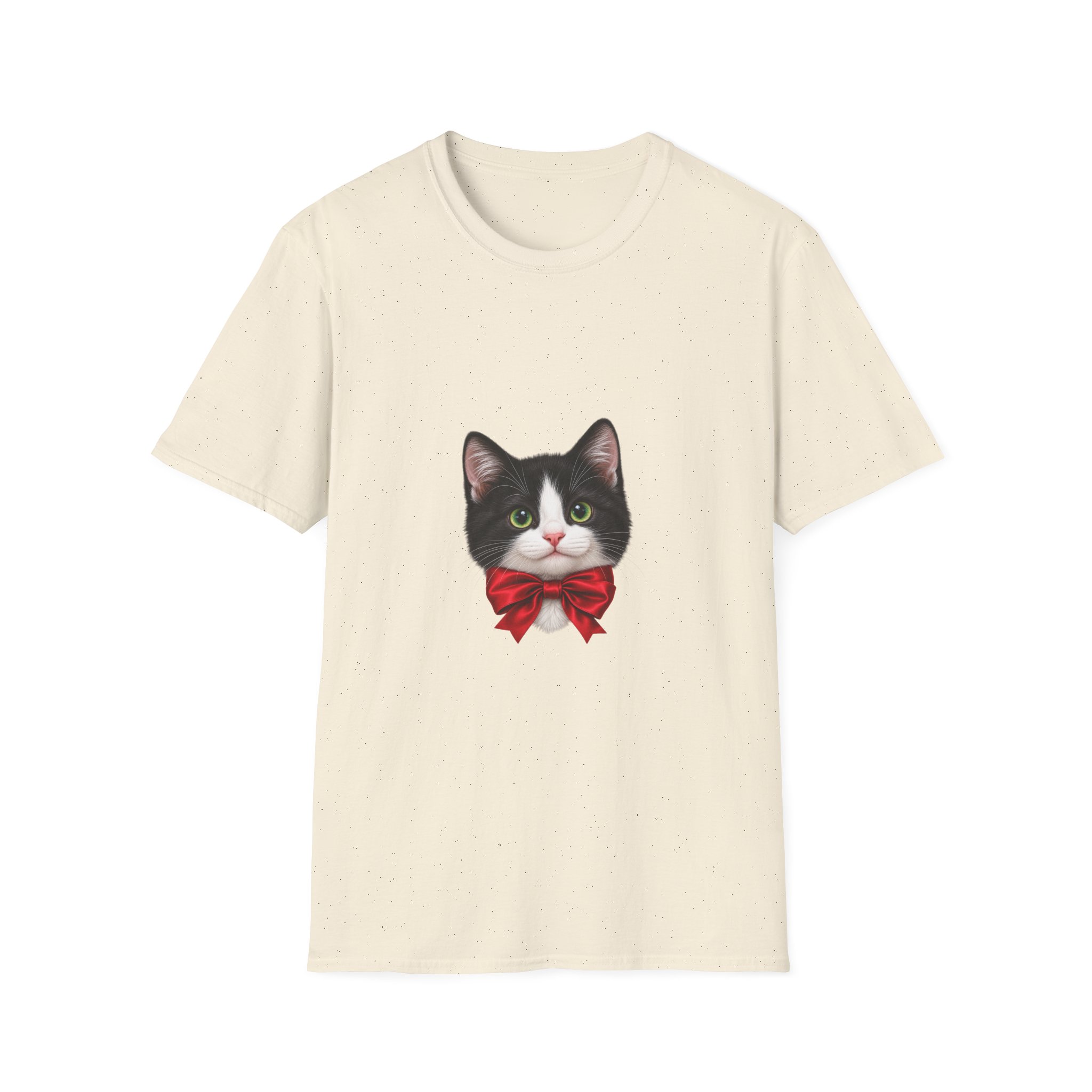 Petty PJs — Tuxedo Cat Red Bow Unisex Christmas T-Shirt - Image 9