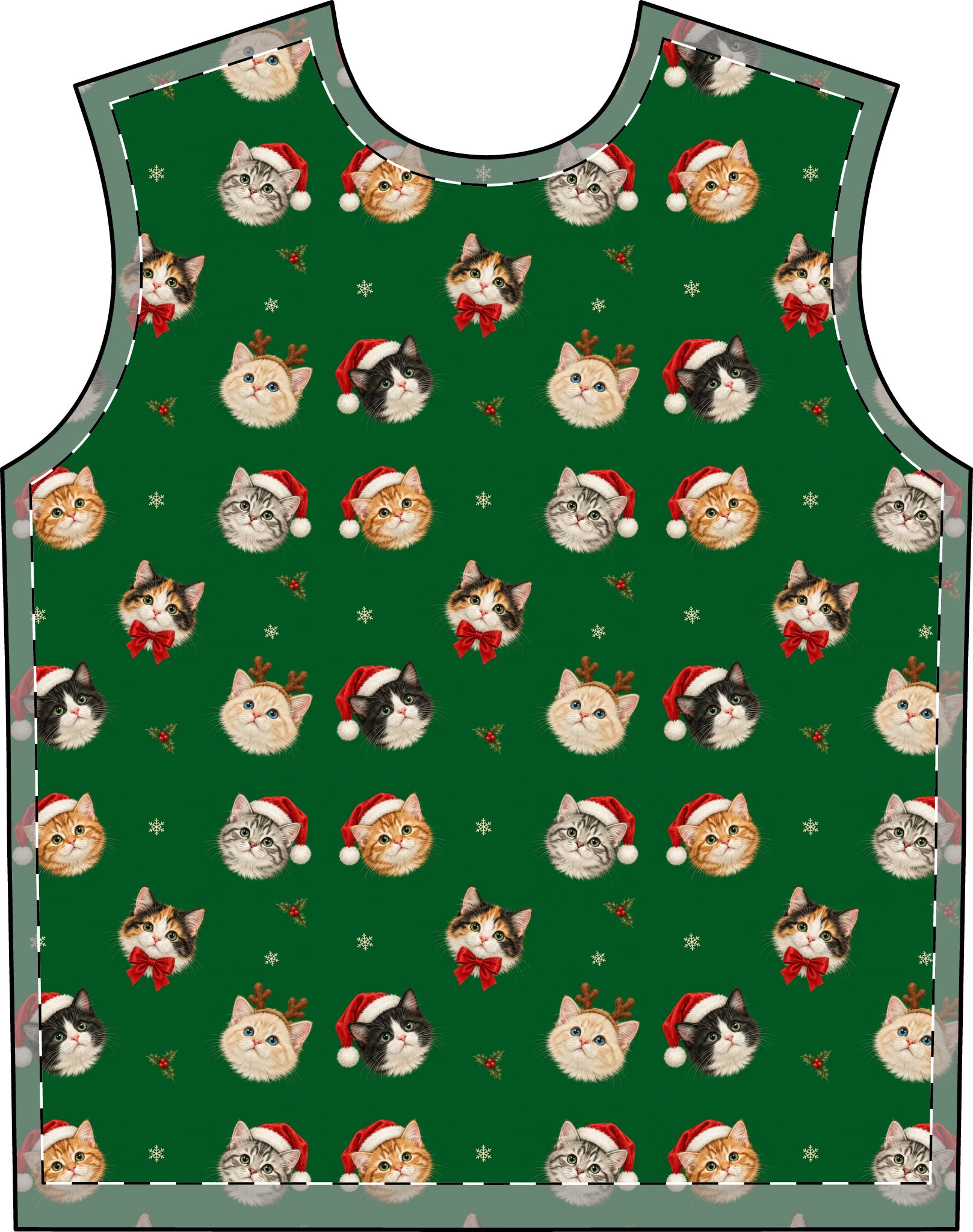 Petty PJs — Loose Christmas Cats Mens Complete Pajama Set - Image 3