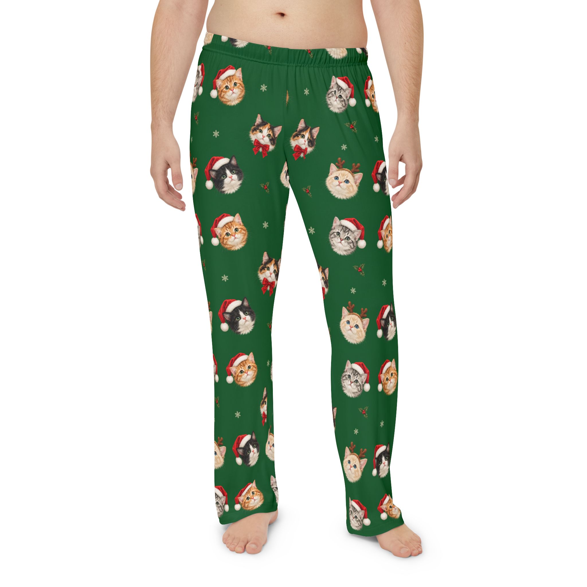Petty PJs — Loose Christmas Cats Men’s Pajama Pants - Image 3