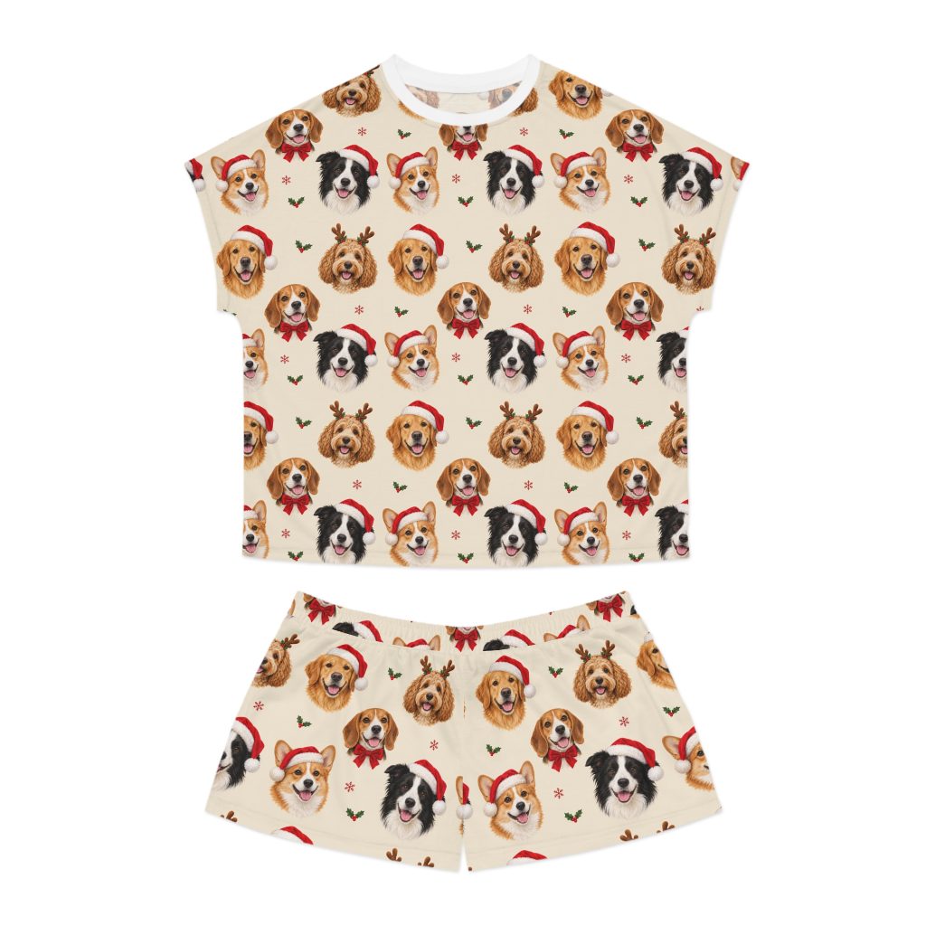 Petty PJs — Loose Christmas Dogs Womens Complete Short Pajama Set
