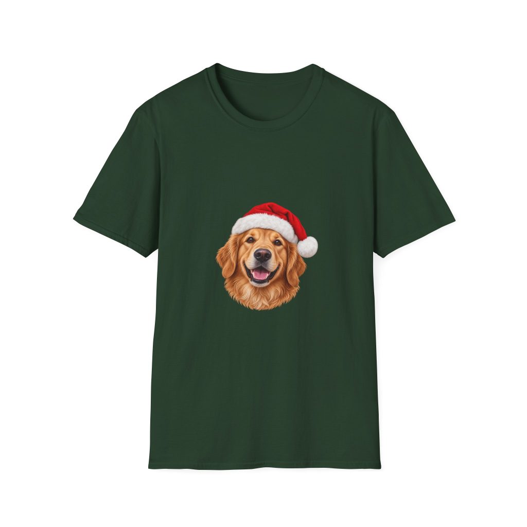 Petty PJs — Golden Retriever Santa Unisex Christmas T-Shirt