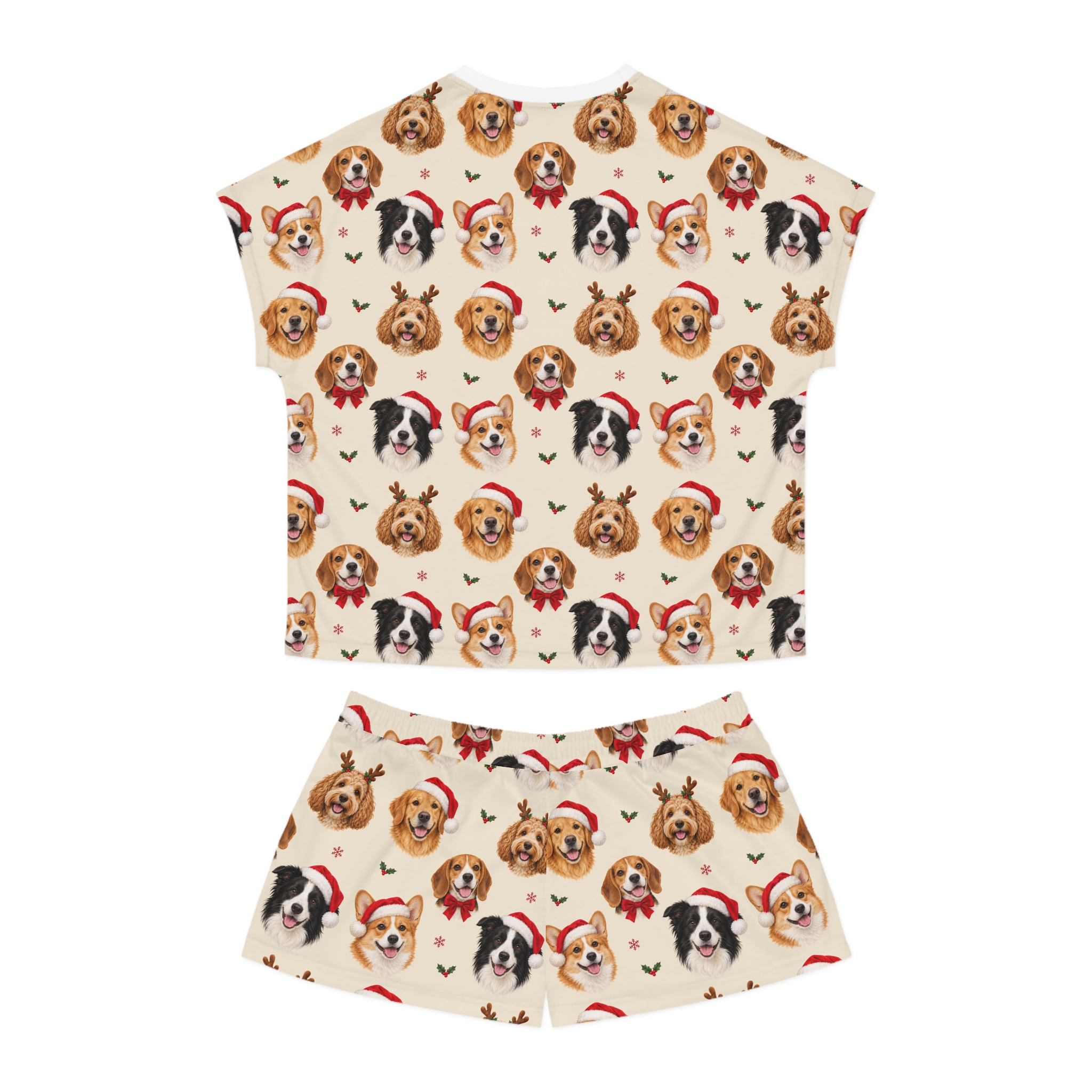 Petty PJs — Loose Christmas Dogs Womens Complete Short Pajama Set - Image 2
