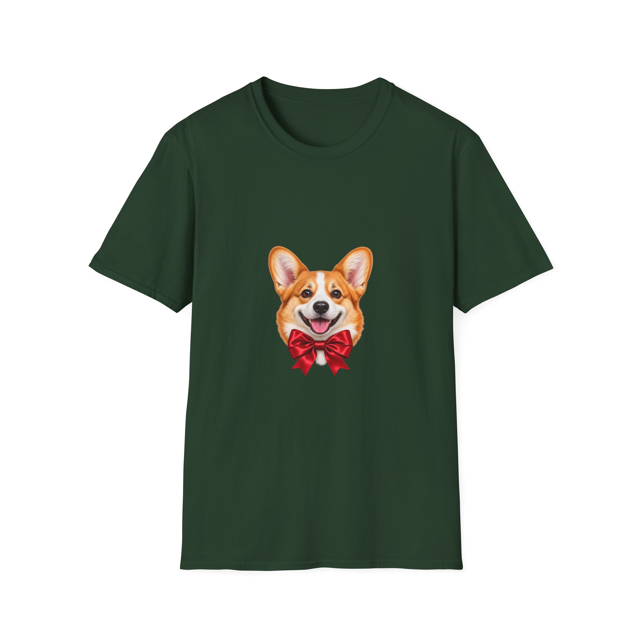 Petty PJs — Corgi Red Bow Unisex Christmas T-Shirt