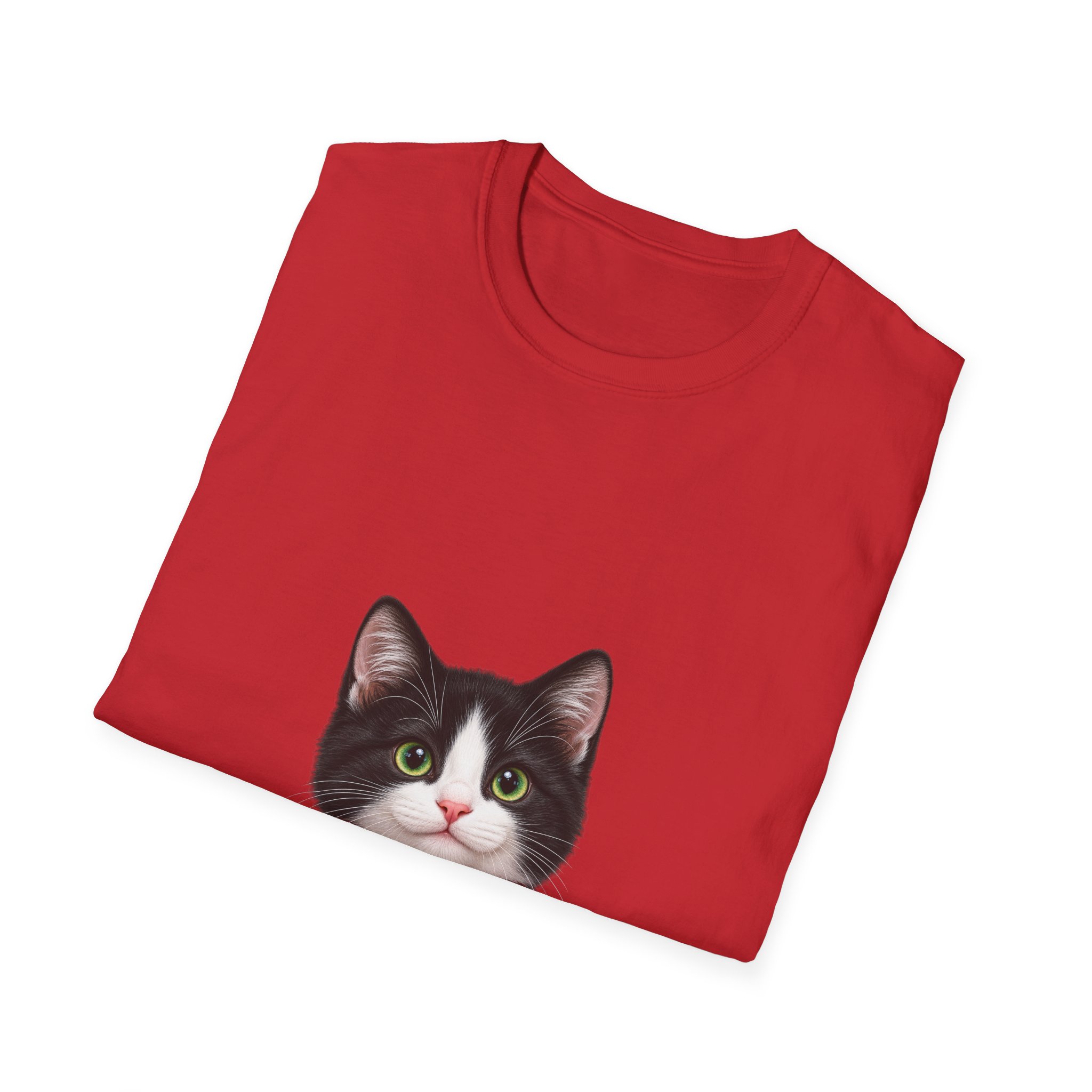 Petty PJs — Tuxedo Cat Red Bow Unisex Christmas T-Shirt - Image 8