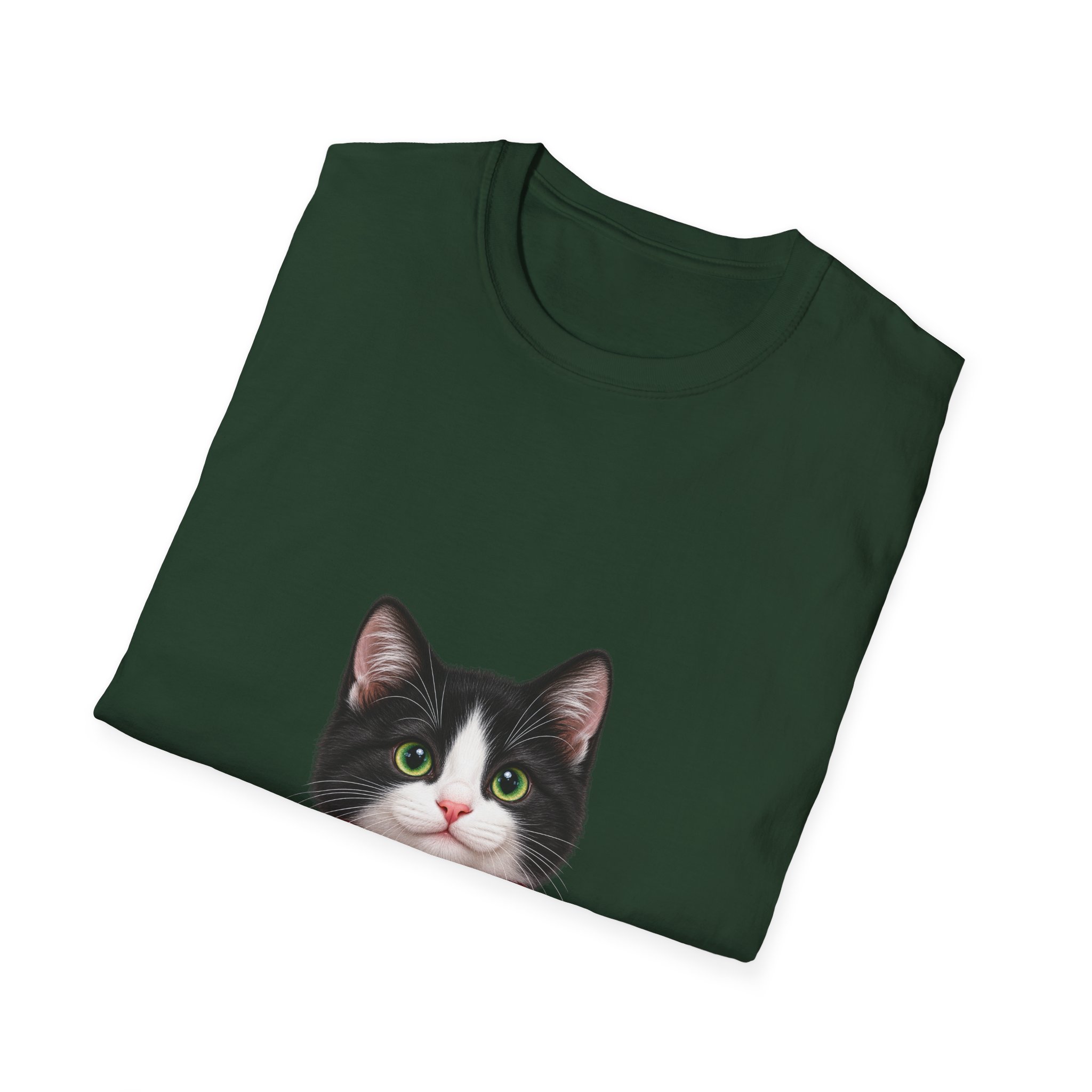 Petty PJs — Tuxedo Cat Red Bow Unisex Christmas T-Shirt - Image 4