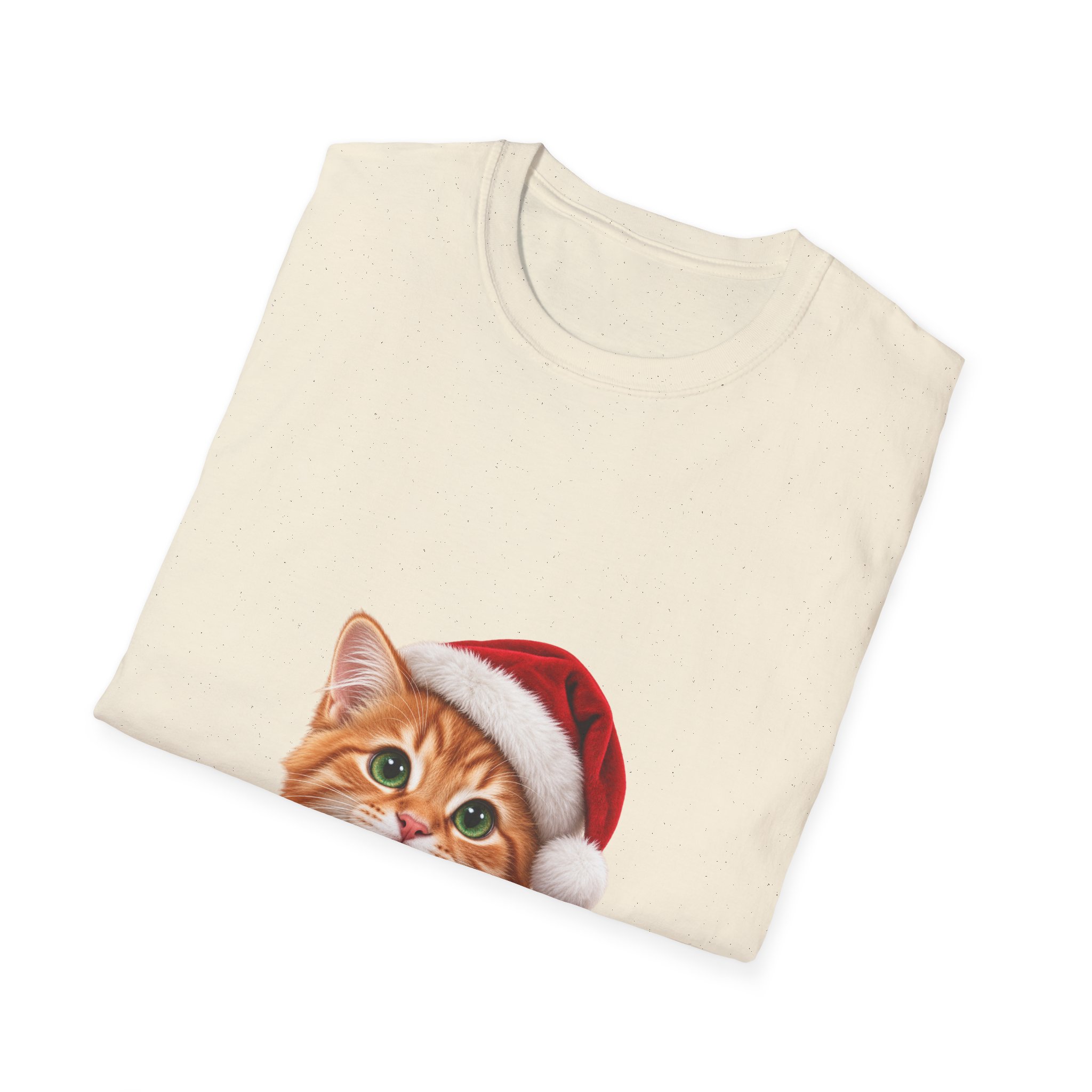 Petty PJs — Orange Tabby Santa Unisex Christmas T-Shirt - Image 12