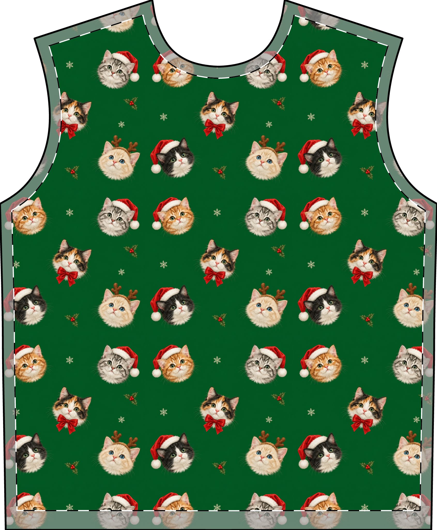 Petty PJs — Loose Christmas Cats Mens Complete Pajama Set - Image 4