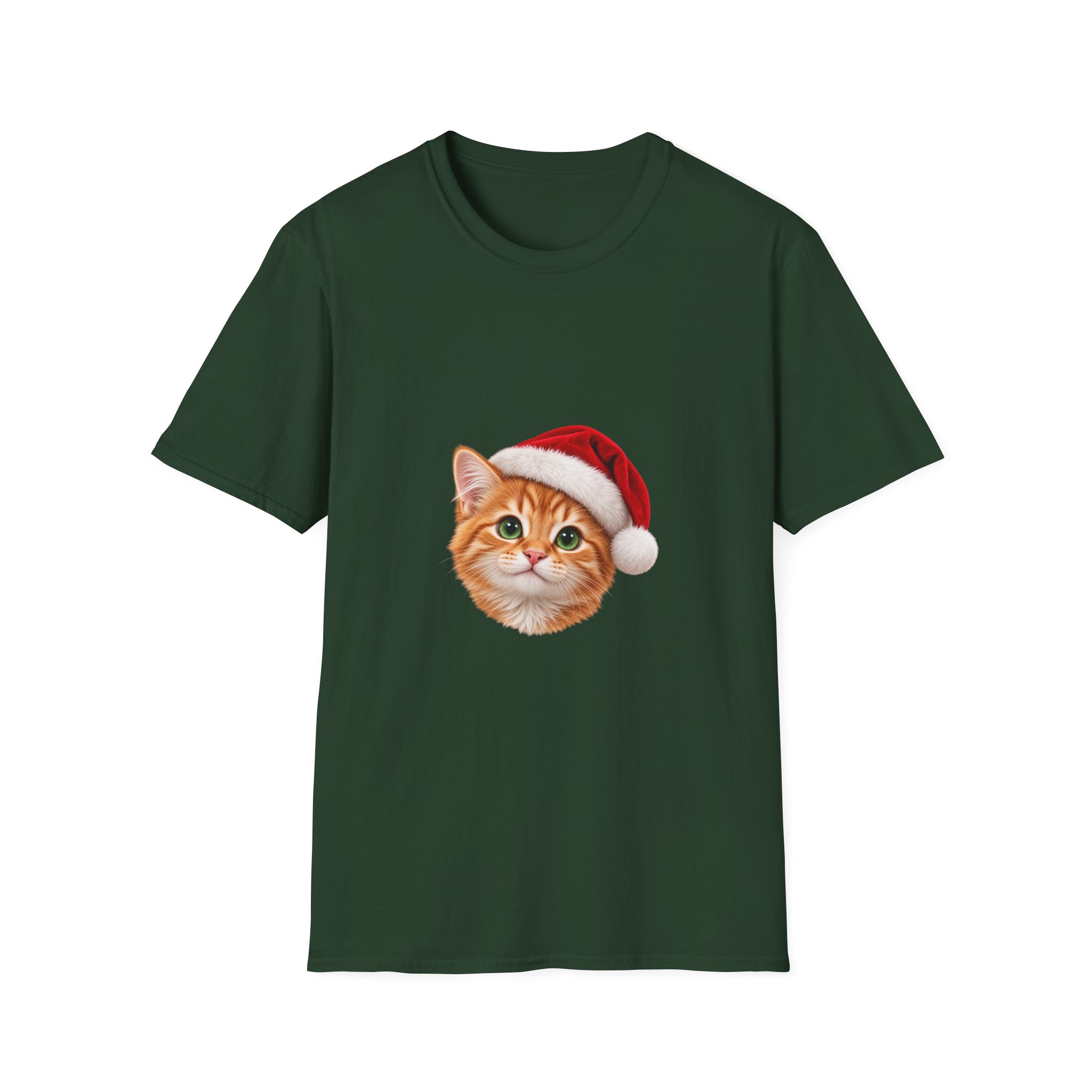 Petty PJs — Orange Tabby Santa Unisex Christmas T-Shirt