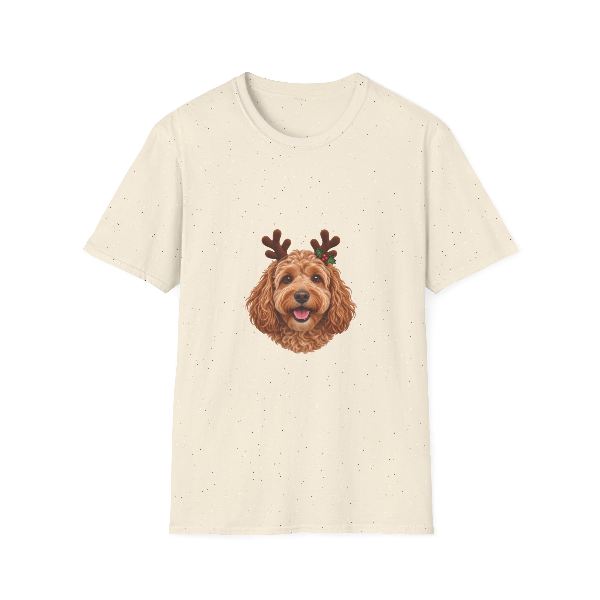 Petty PJs — Cockapoo Reindeer Unisex Christmas T-Shirt - Image 9