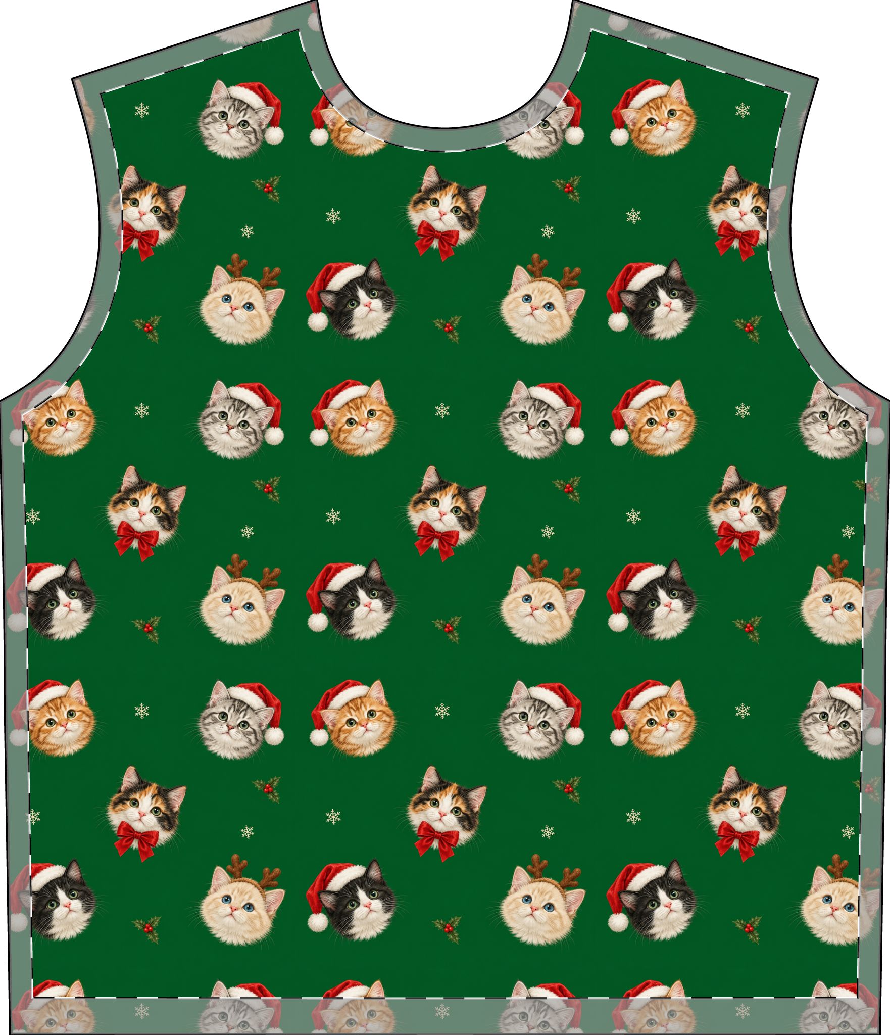Petty PJs — Loose Christmas Cats Mens Complete Pajama Set - Image 5