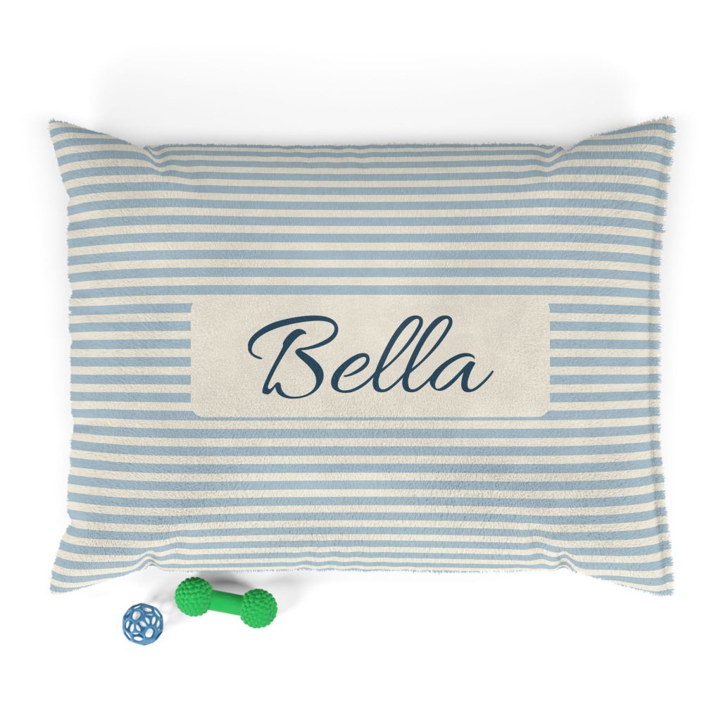 Blue Striped Bed