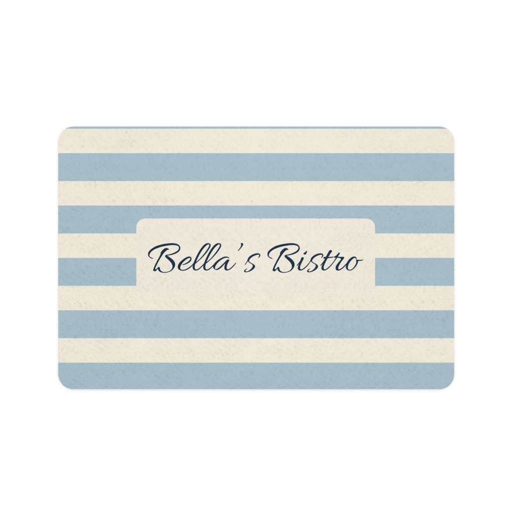 Coastal Personalized Pet Food Mat — individual item; personalization shown is an example.