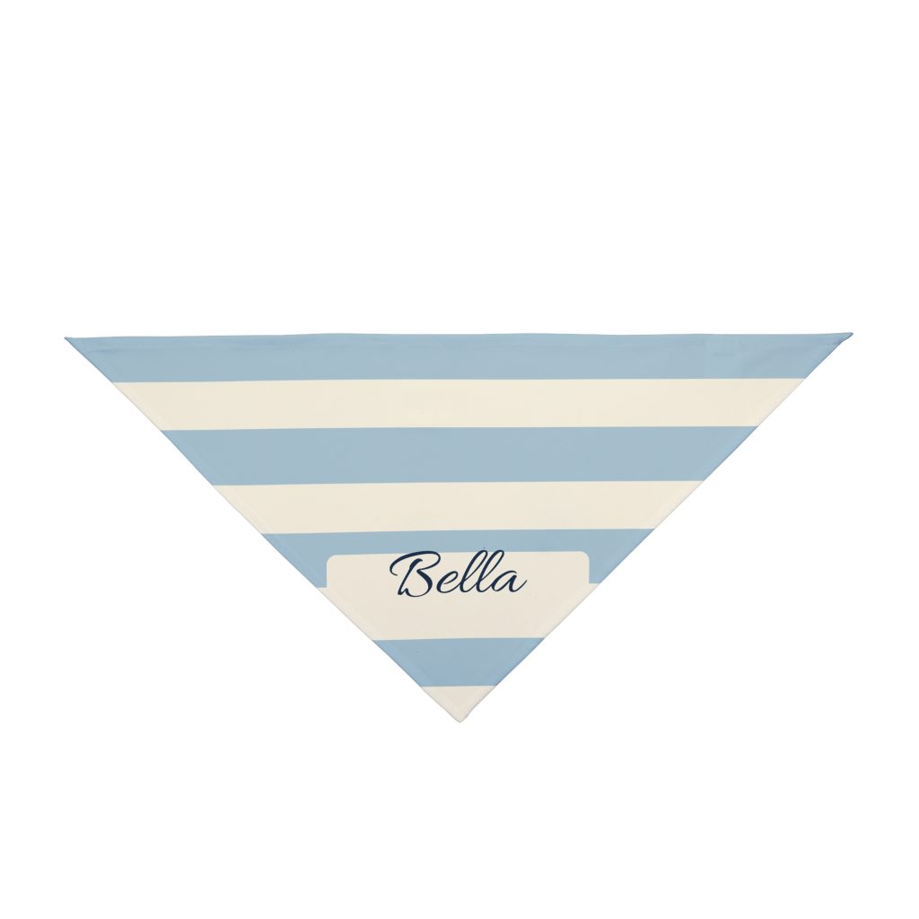 Coastal Personalized Pet Bandana — individual item; personalization shown is an example.