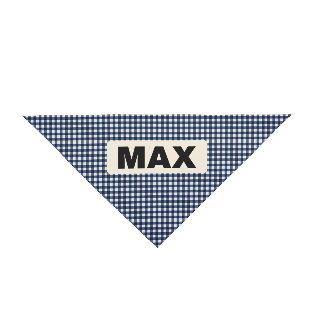 Navy Gingham Bandana
