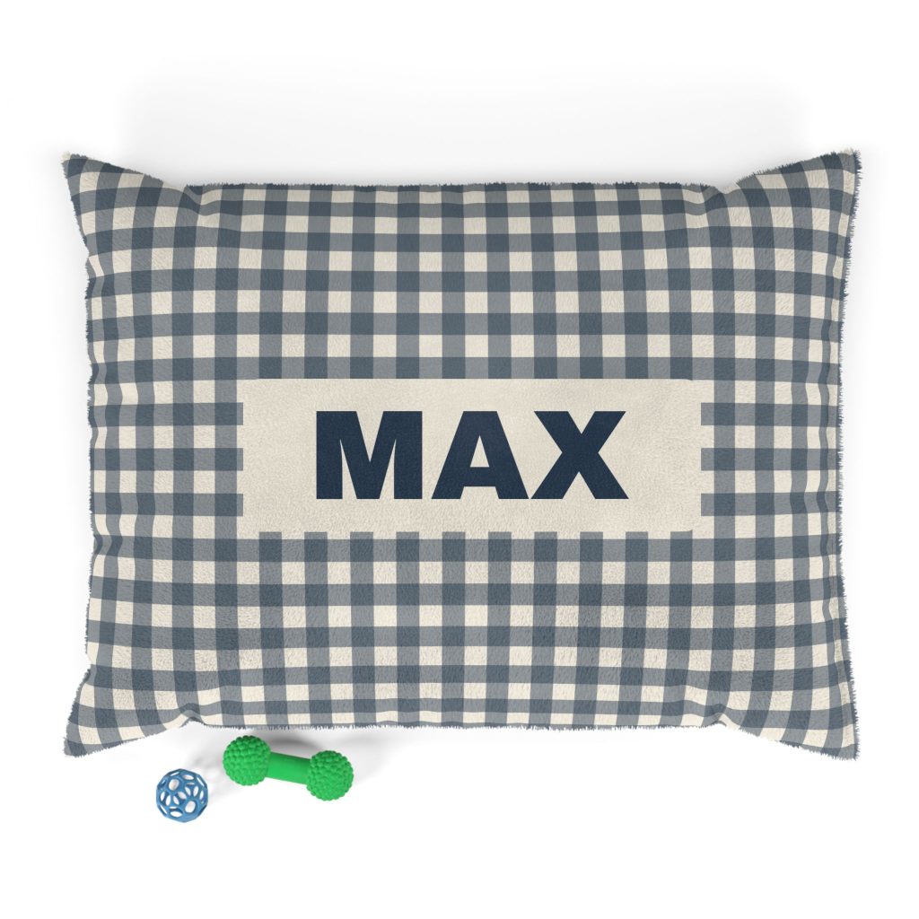 Navy Gingham Bed
