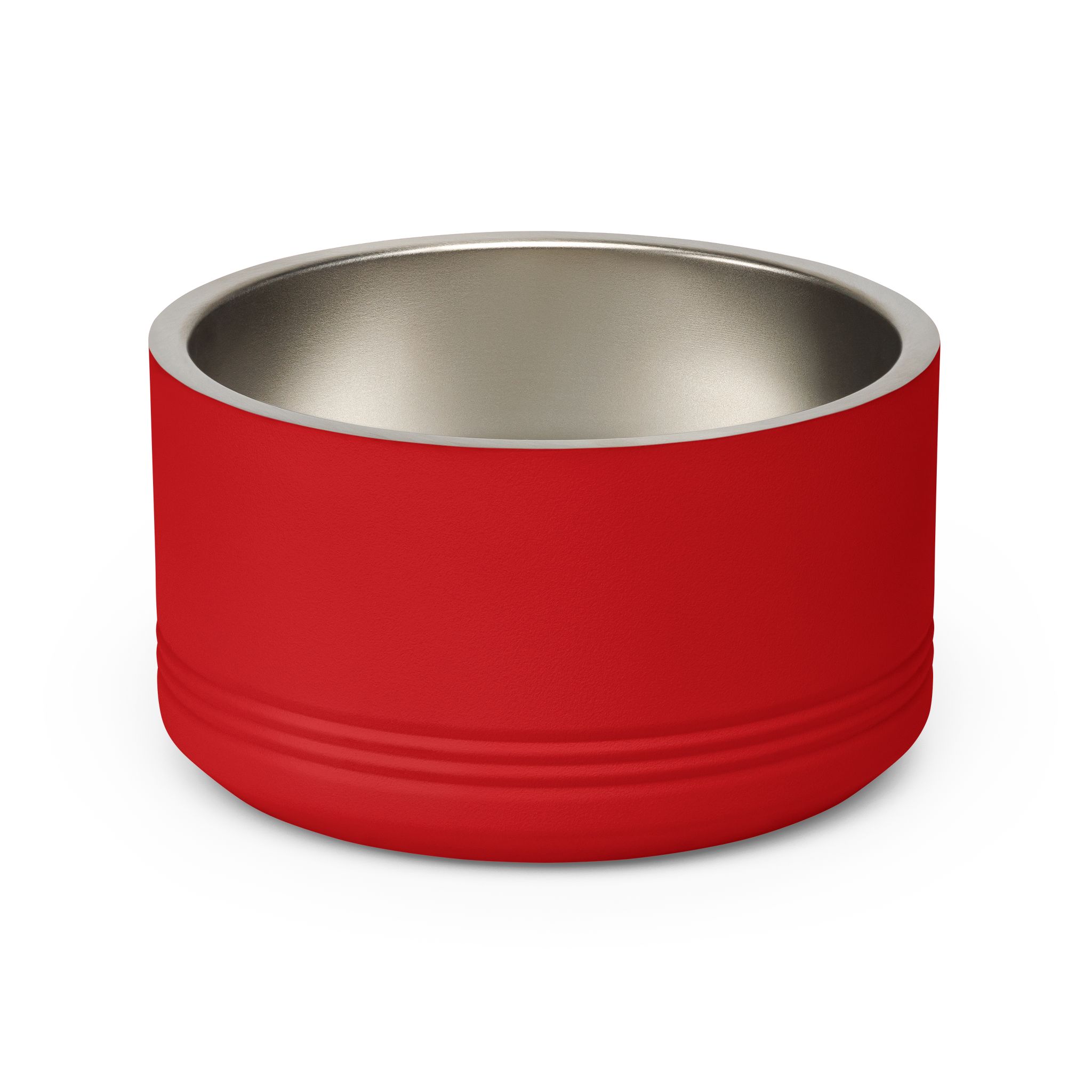 Playful Personalized Red Stainless Steel Bowl (18oz) — product gallery image; personalization shown may be an example.